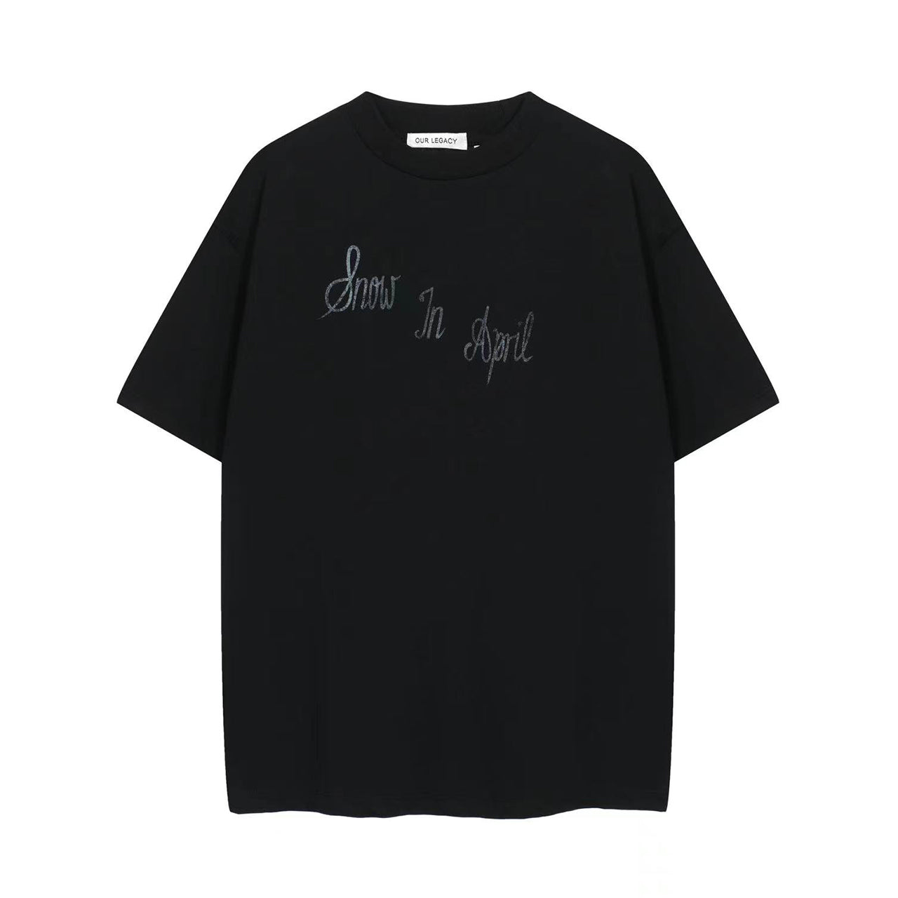 Our Legacy Men's and Women's Letter Print Summer Crew Neck Short Sleeve Knit Loose-Fit T-shirt Ngvp #2363