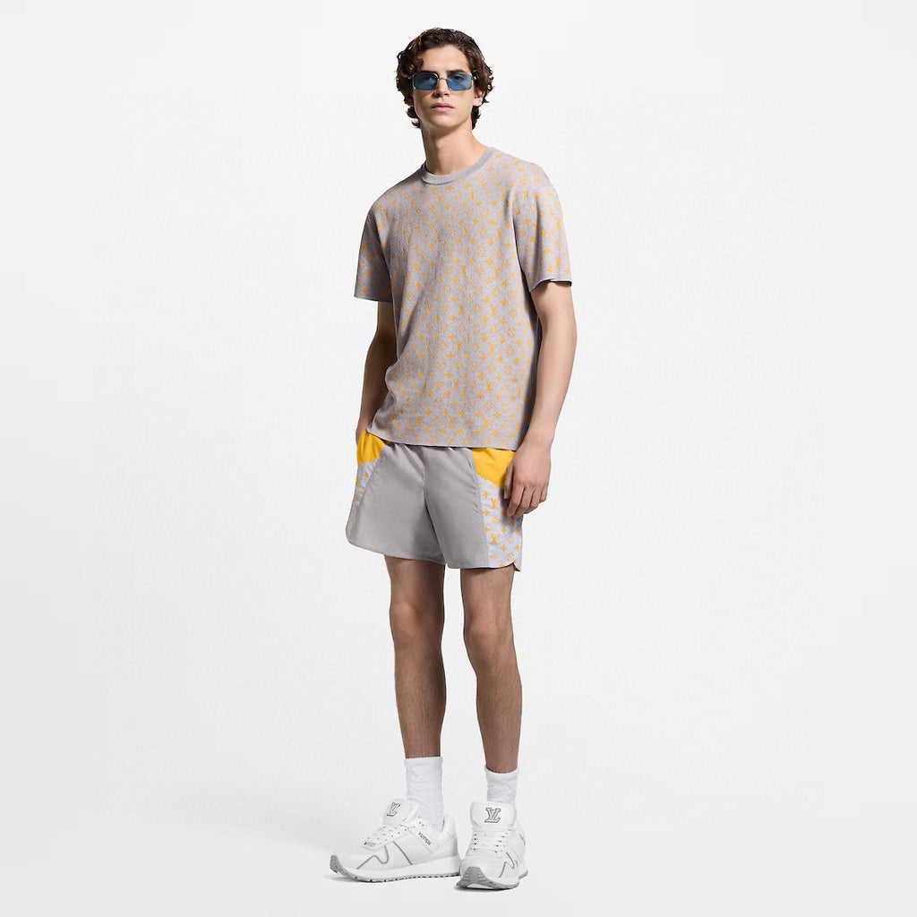 Louis Vuitton Men's Summer Solid Color Letter Print Round Neck Short Sleeve T-Shirt #77233