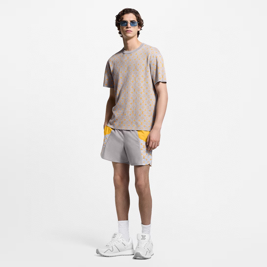 Louis Vuitton Men's Summer Solid Color Letter Print Round Neck Short Sleeve T-Shirt #77233