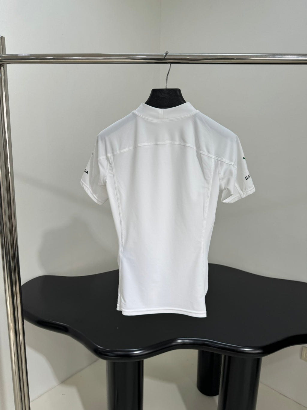 Balenciaga x PUMA Women's and Men's CAT Print White Technical Stretch Fabric Fitted T-shirt #333096