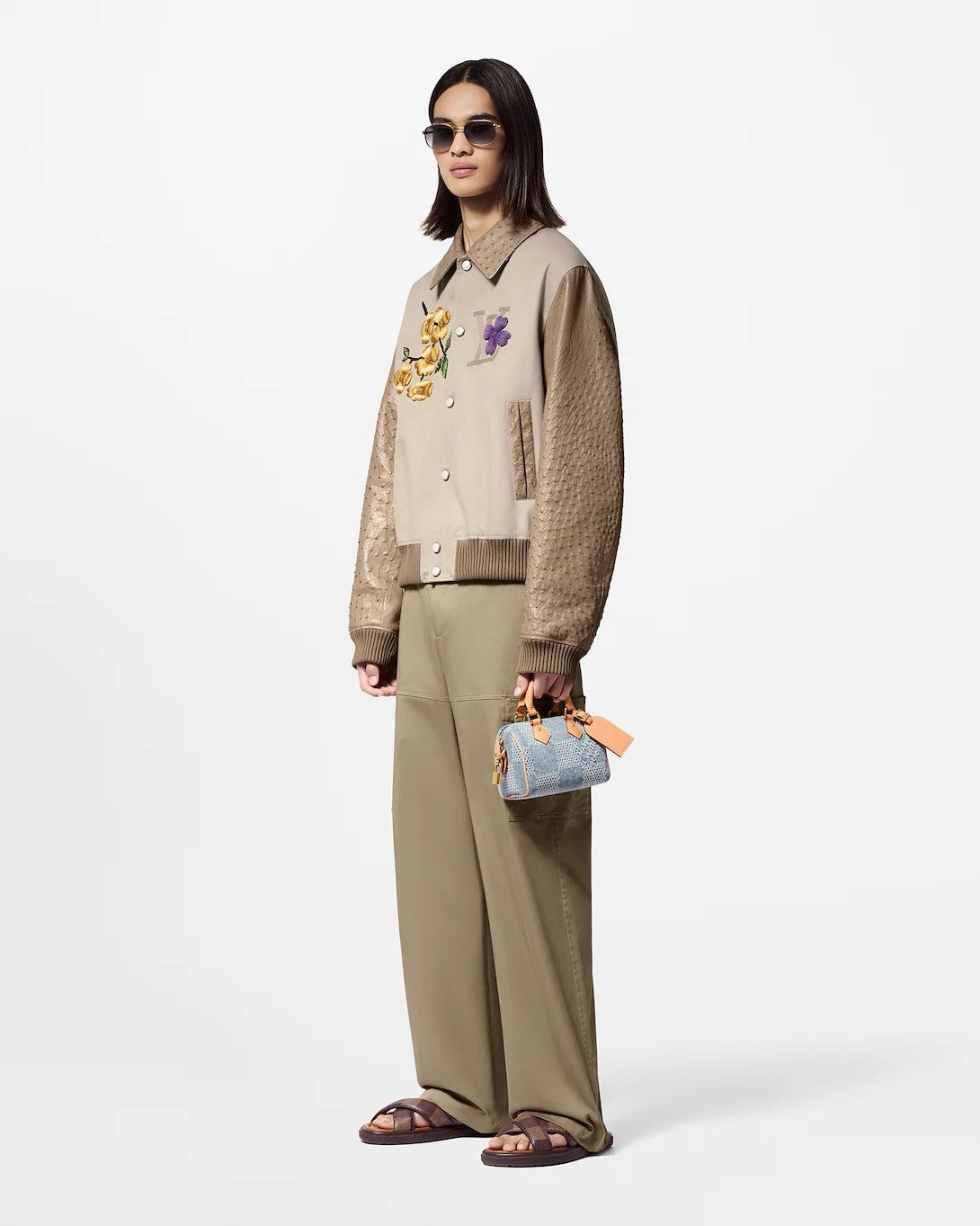Louis Vuitton Men's Fall And Winter Floral Letters Embroidery Pattern Single Breasted Long Sleeved Jacket #73111