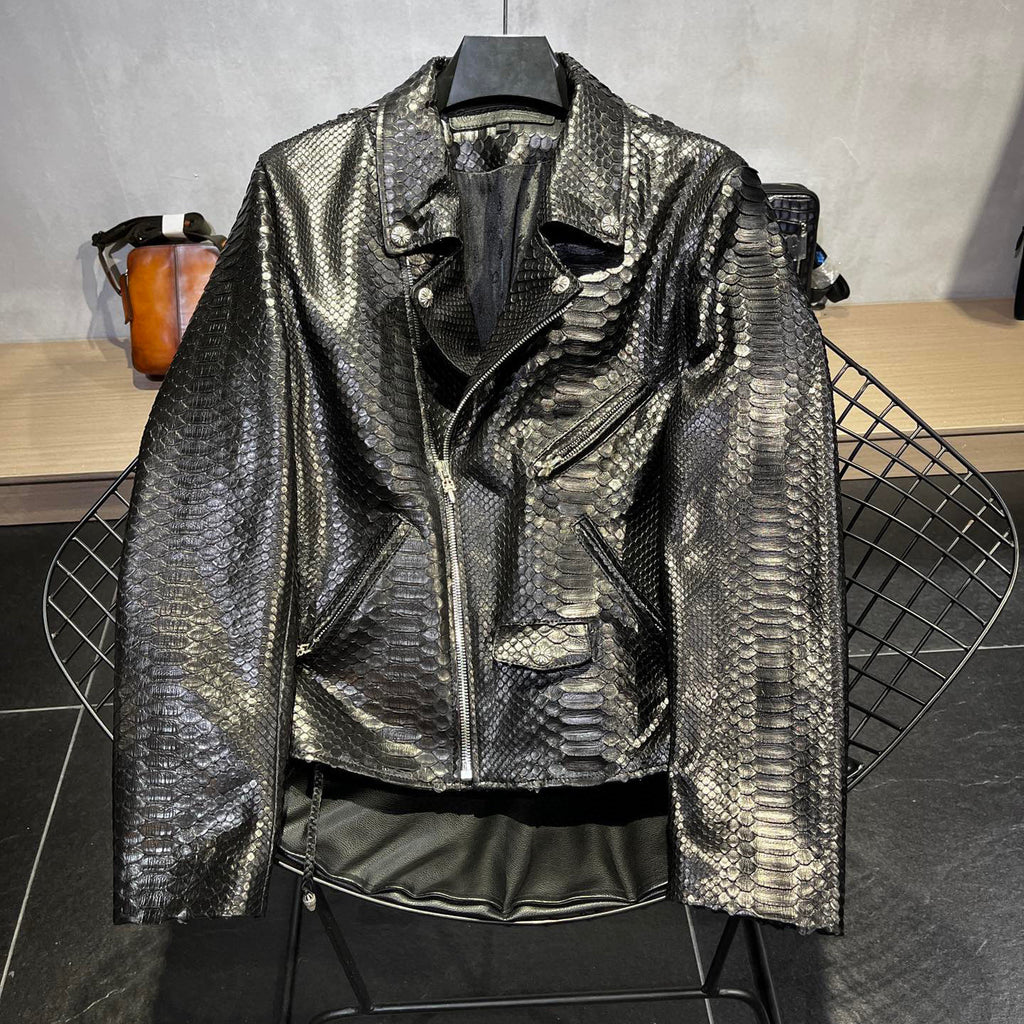 Chrome Hearts Scale Biker Leather Jacket #96638