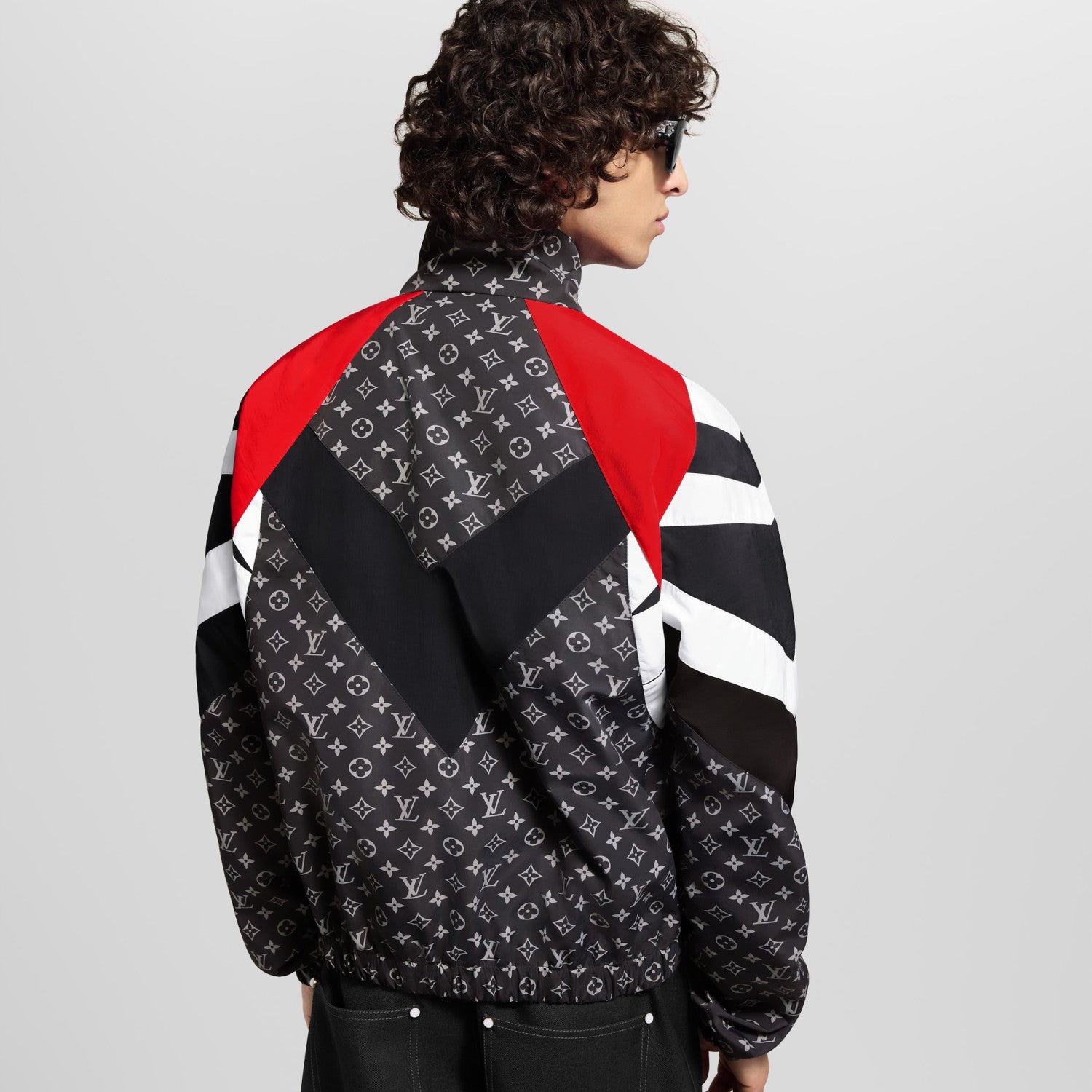 Louis Vuitton Men's Spring/Summer Fashion Casual Classic Printed Pattern Color Block Zipper Cuff Elastic Sports Jacket #78343