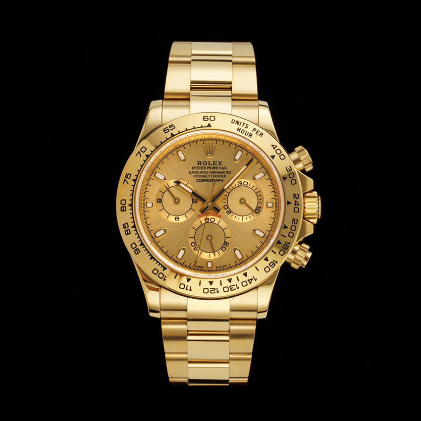Rolex Men's Gold Mechanical Movement 100m Water Resistant Solid Color Dial Oyster Steel Strap Watch #74844