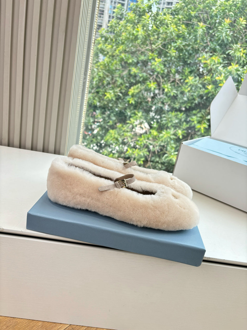 Prada Women's Plush Mary Jane Loafers #334919