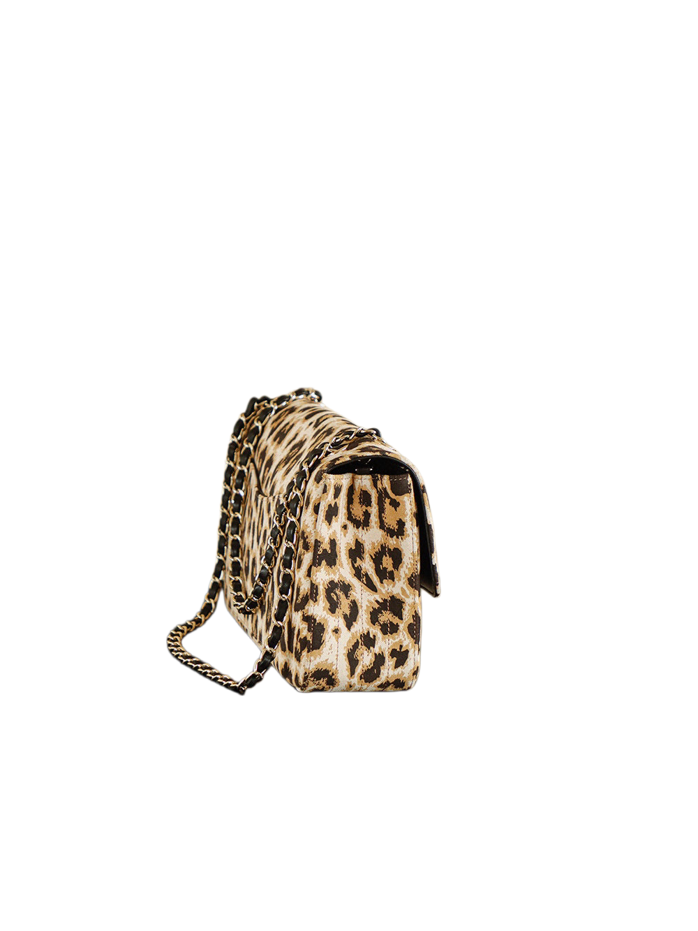 Chanel Classic Leopard-print Chain Bag With Double C Logo Stylish Casual And Retro Shoulder Bag Bags #196590