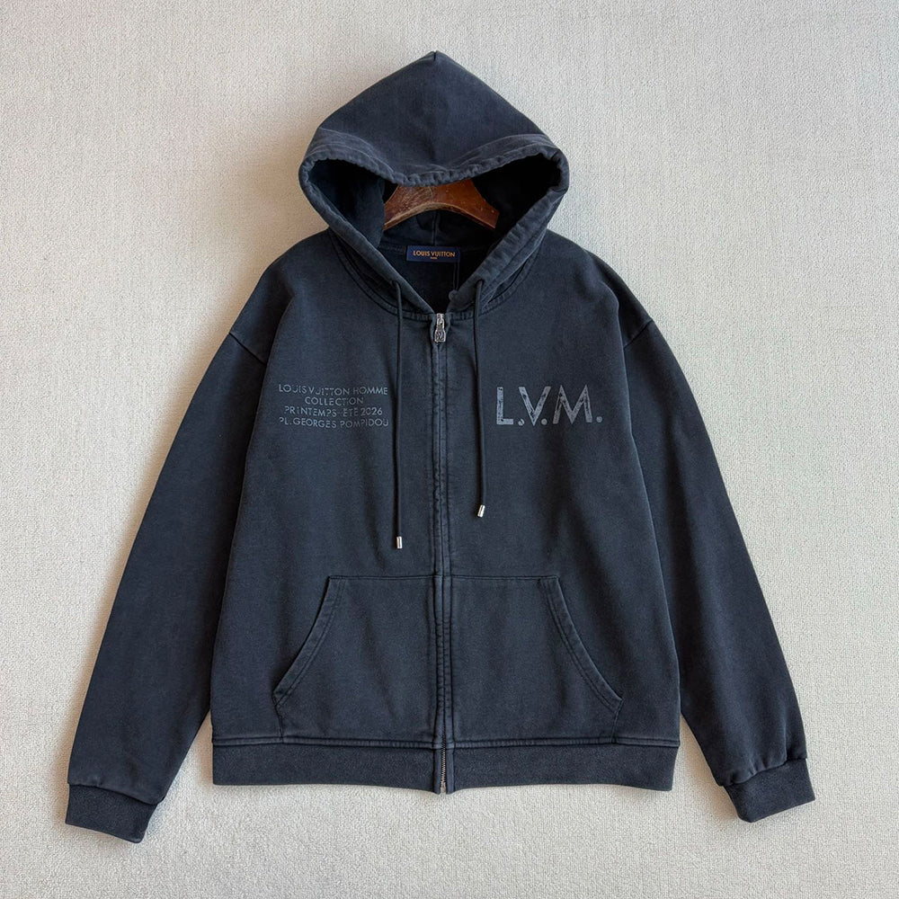 Louis Vuitton Top-guality Version Hooded Zip Cardigan Jacket #335829