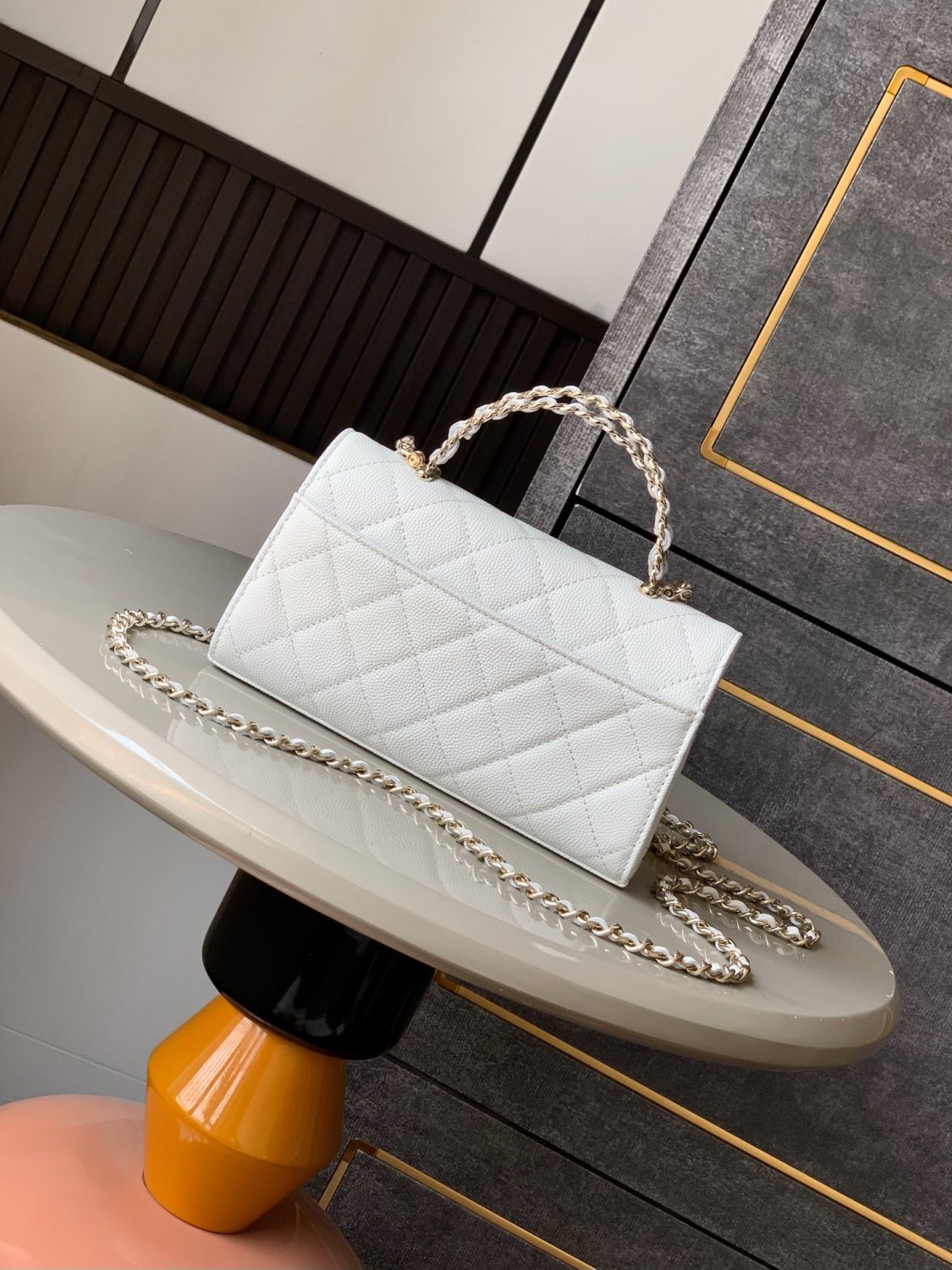 Chanel Women's Solid Color Diamond Pattern Chain Shoulder Strap Grain Embossed Leather Flap Bag Single Shoulder Handbag Crossbody Bags #77513