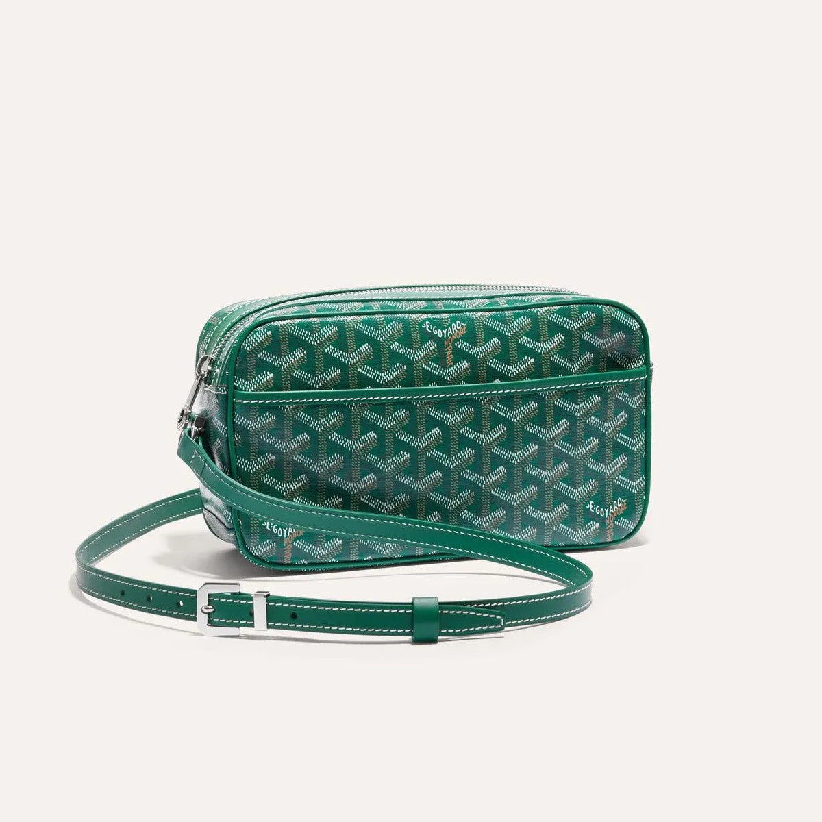 GOYARD Cap-vert Men's And Women's Old Flower Full Print Inside And Outside Compartments Canvas Patchwork Leather Messenger Bag Camera Bag Shoulder Crossbody Bags #76387