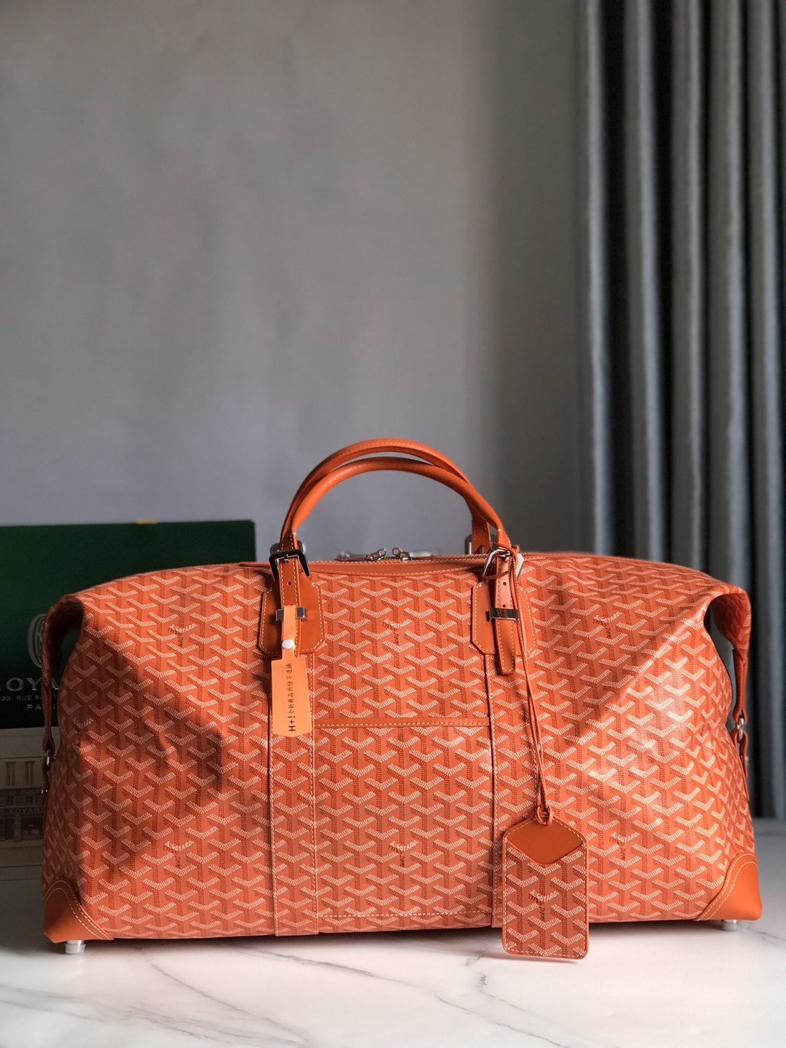 GOYARD Bowling45 Men's And Women's Fashion Classic All-over Print Zipper Closure Canvas Leather Oversized Travel Bag Bags BOWLIN045TY33CL33P #78364
