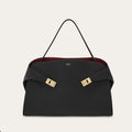 Ferragamo Hug Soft Women's Fashion Classic Leather Two Tone Shoulder Bag Tote Handbag Bag Bags #79436