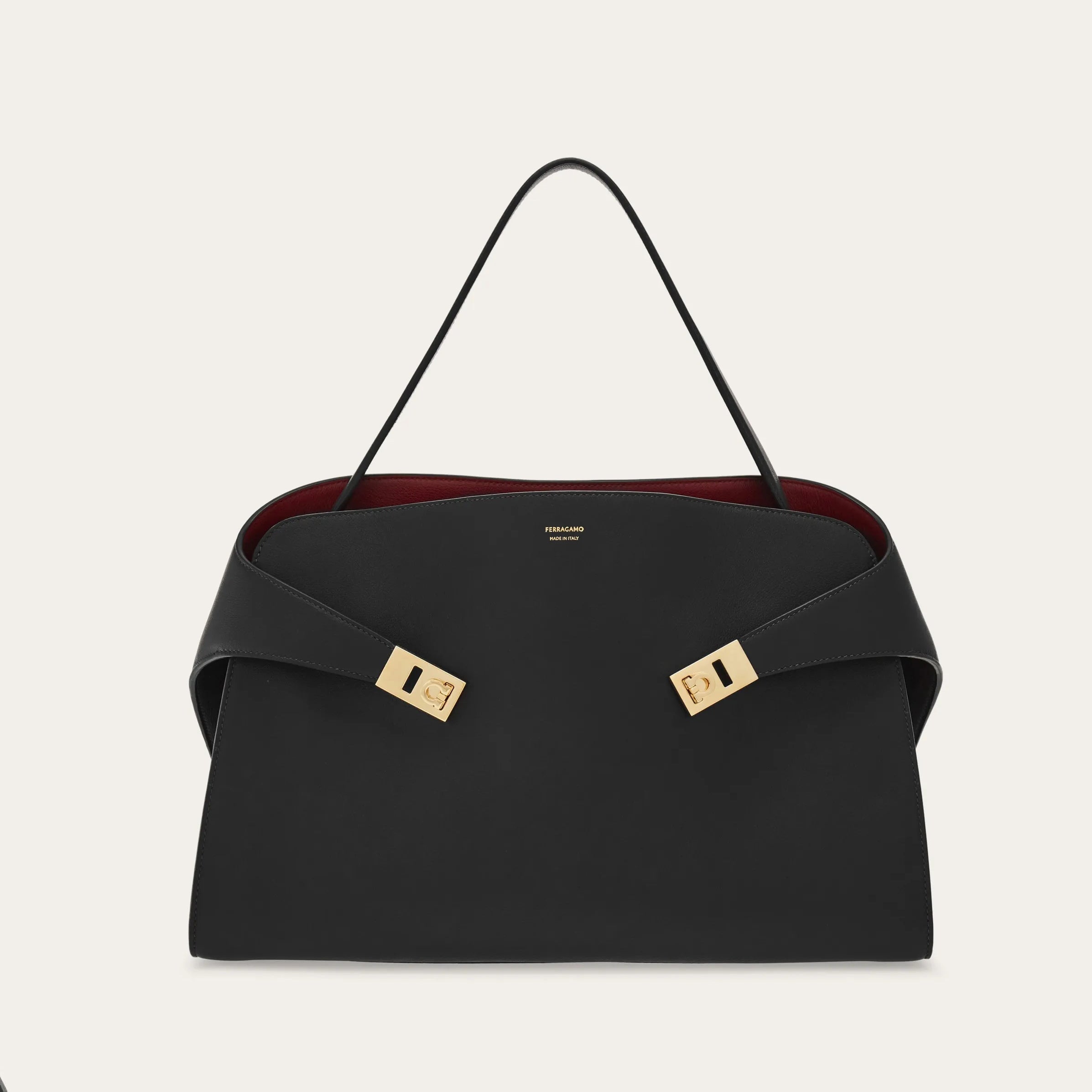 Ferragamo Hug Soft Women's Fashion Classic Leather Two Tone Shoulder Bag Tote Handbag Bag Bags #79436