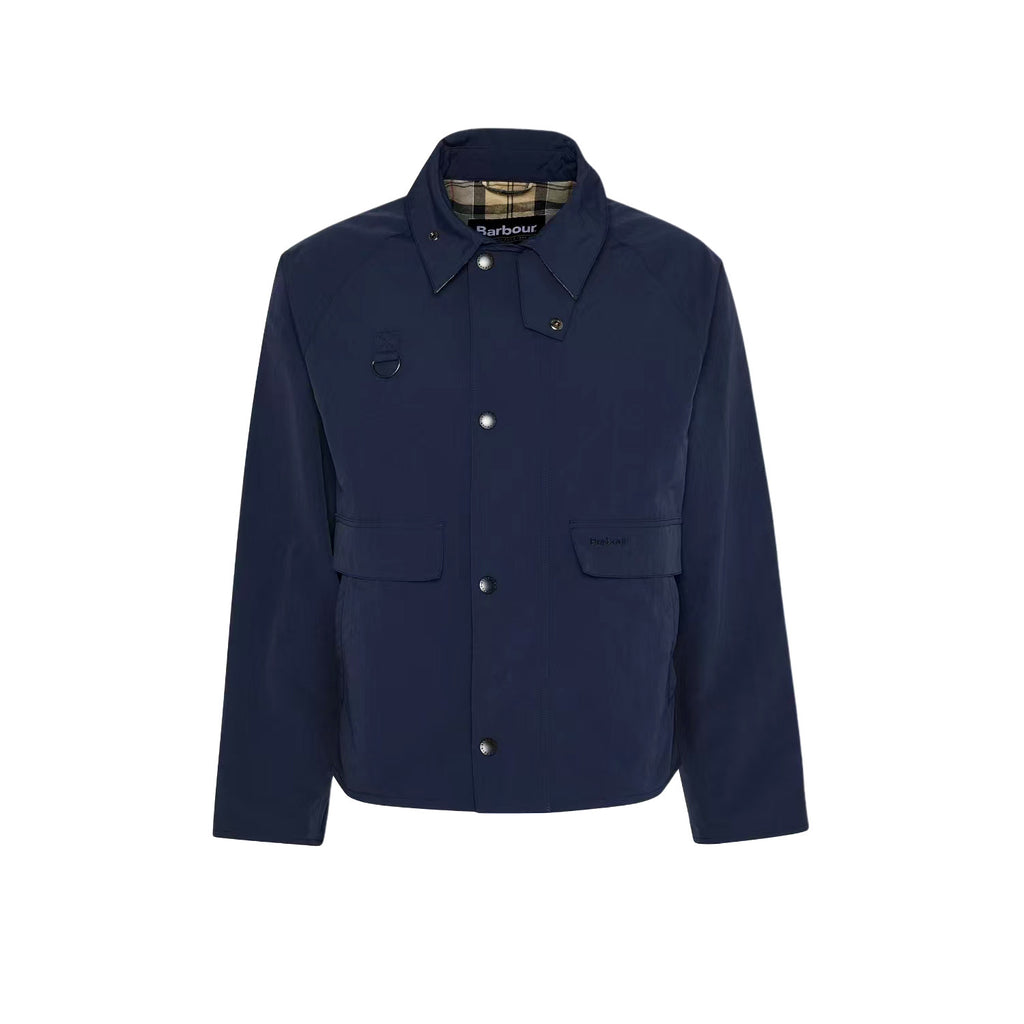 Barbour Men's Spring/Fall Fashion Classic Solid Color Lapel Single Breasted Waterproof Polyester Blend Fabric Casual Oversized Jacket #79495