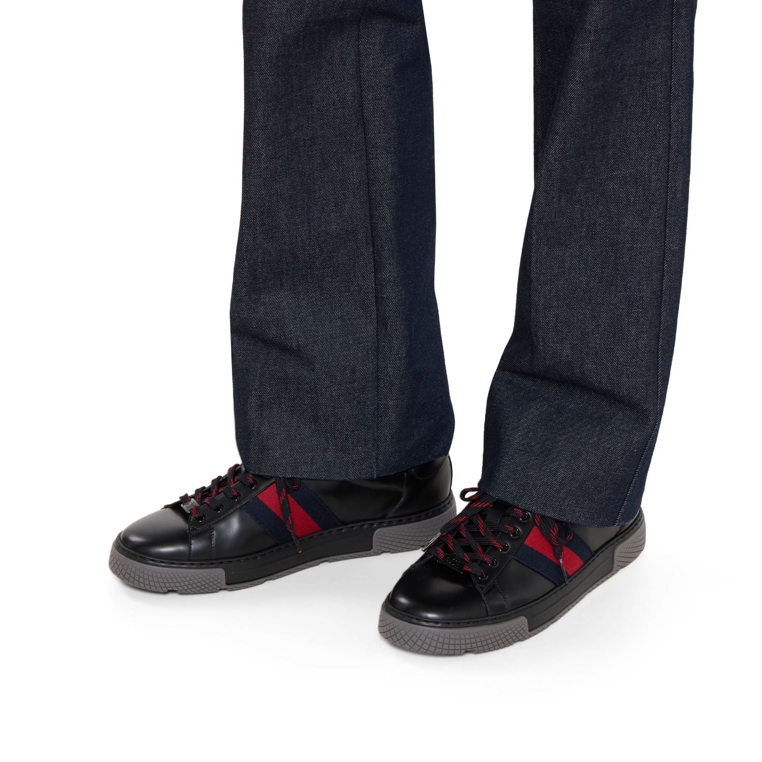 GUCCI Men's Gucci Ace sneaker with Web suede #337178
