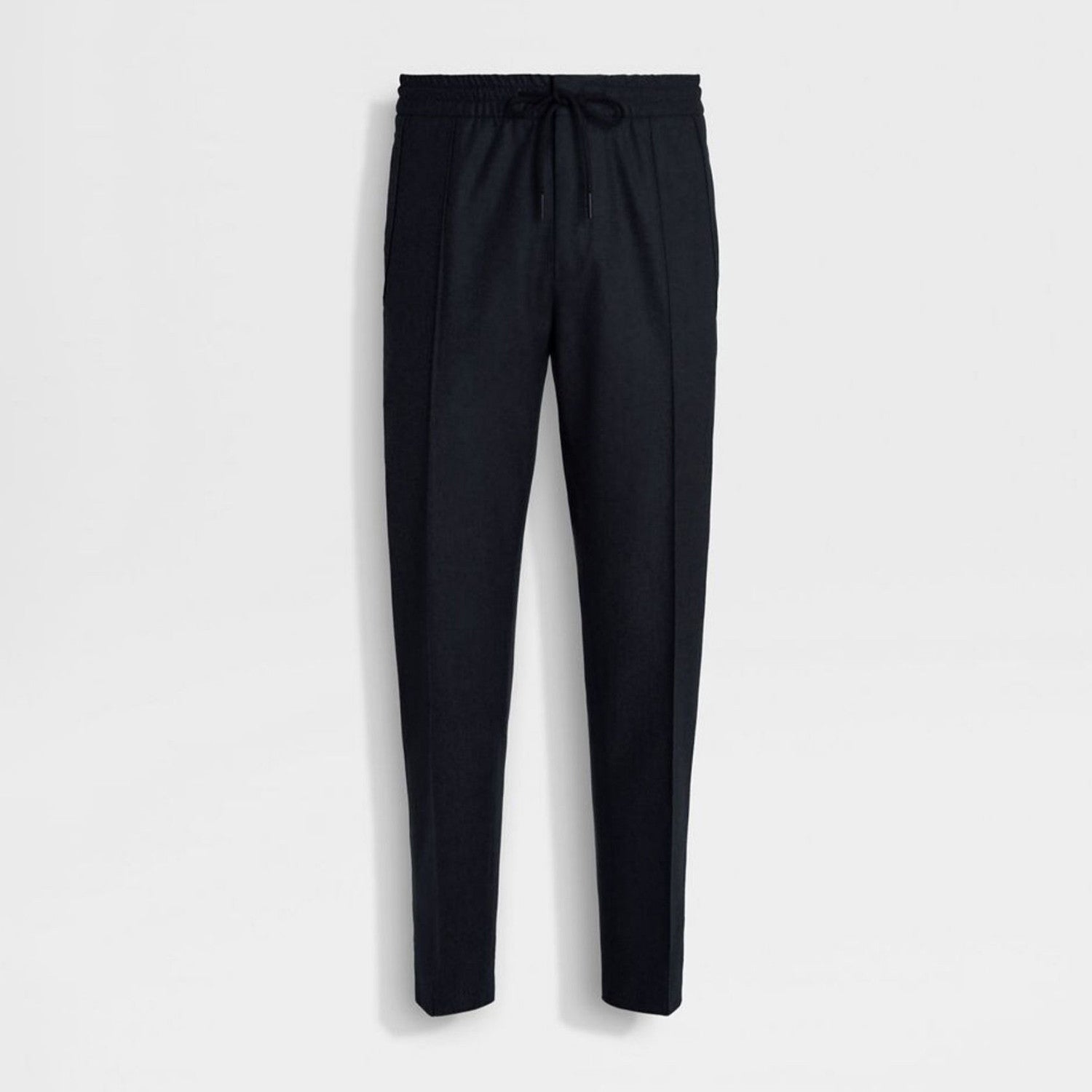 Ermenegildo Zegna Men's Fall/Winter Wool Blend Solid Color Mid-Rise Casual Straight-Leg Drawstring Sweatpants Ngvp #2517