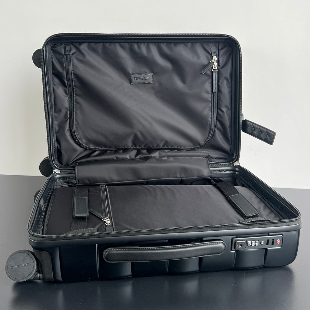Bottega Veneta Odyssey Men's And Women's Locking Zipper Closure Polycarbonate Solid Color Luggage Trolley Case Bag #75332