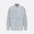 Dior Men's Spring/Autumn Alphabet Print Single-Breasted Long-Sleeved Denim Shirt #77785