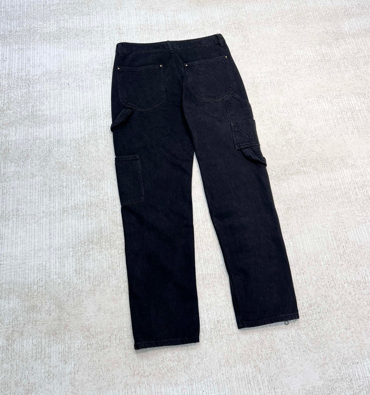 Louis Vuitton Denim Buckle Up Jacket And Pants Set #22157