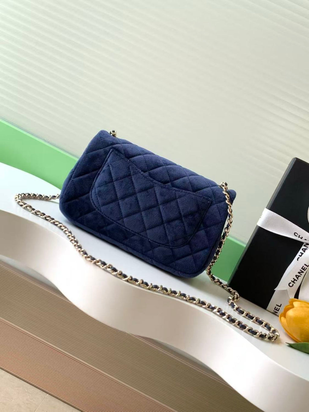 Chanel 25a Diamond Ball CF Velvet Clutch Women's Fashionable Exquisite Mini Crossbody Chain-Strap Flap Bag #193617