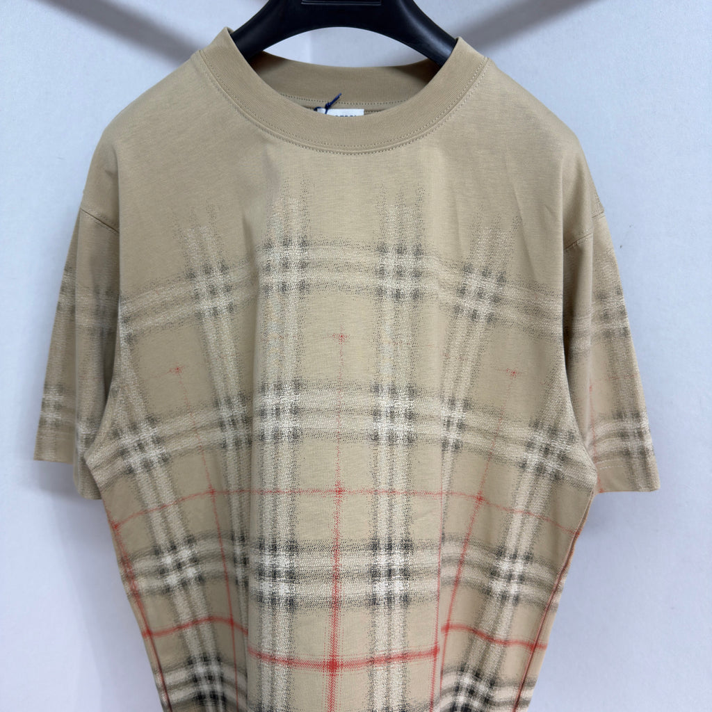 Burberry Men's Gradient Check Cotton T-shirt #335879