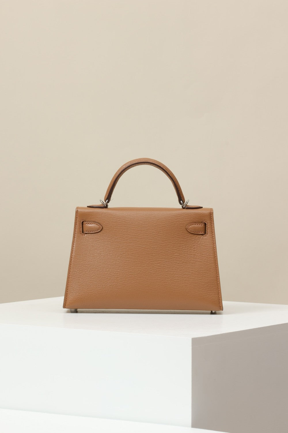 Hermes Women's Fashion Classic Leather Silver Buckle Grain Kelly Bag Handbag Tote Bag Bags KL190240 Handcrafted Leather Bag From The Original Factory's Premium Custom Collection #78391