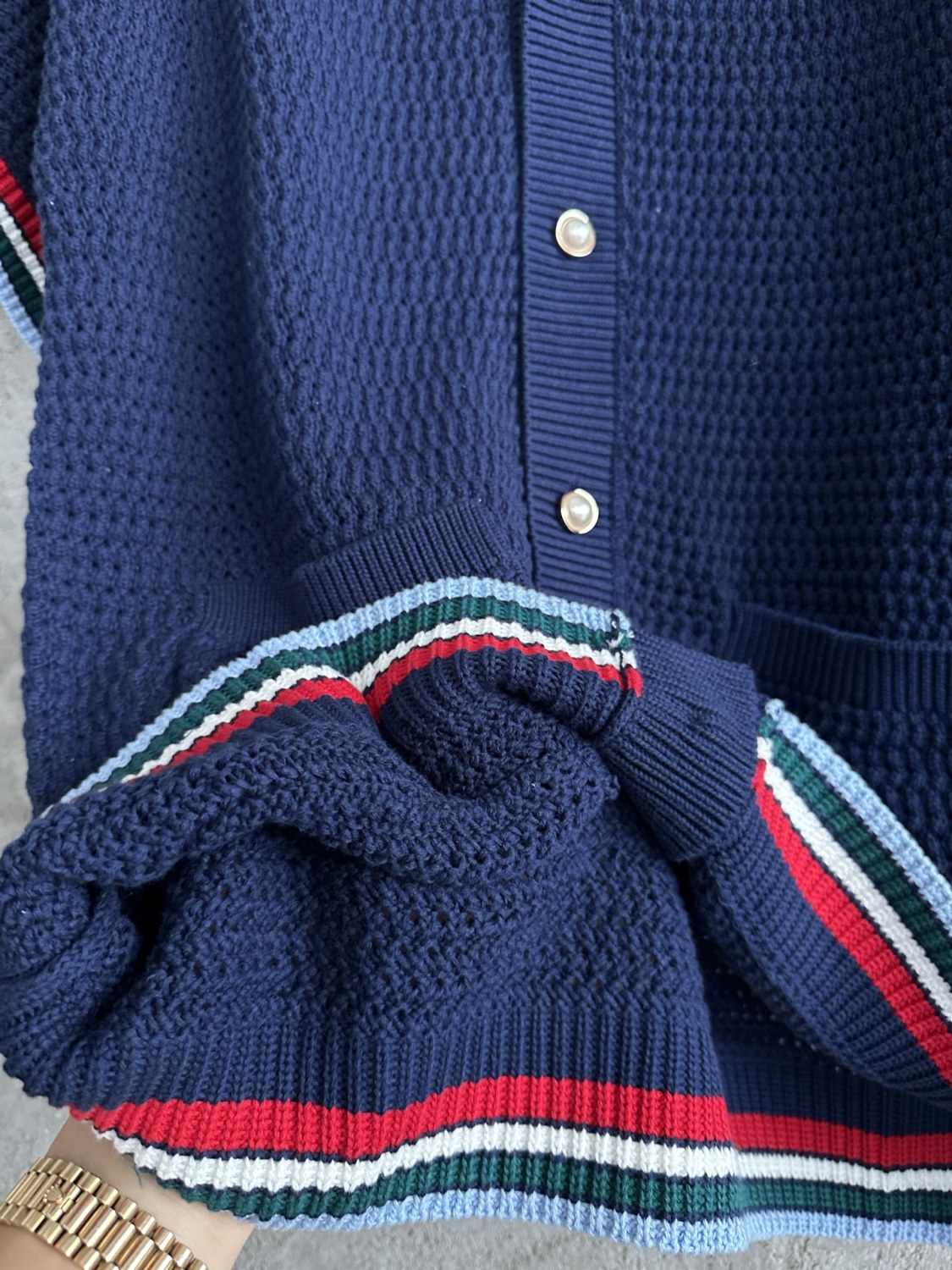 Casablanca Men's Summer Solid Color Skeleton Knit Breathable Single Breasted Short Sleeved Shirt Drawstring Tie Casual Knit Shorts Suit Set #76525