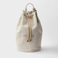 Prada Linen-blend Canvas Drawstring Travel Bag For Men Autumn/winter Fashion Trend Large Capacity Stylish Backpack Bags  2VY011_2CYA_F0216_V_OOO #81994A