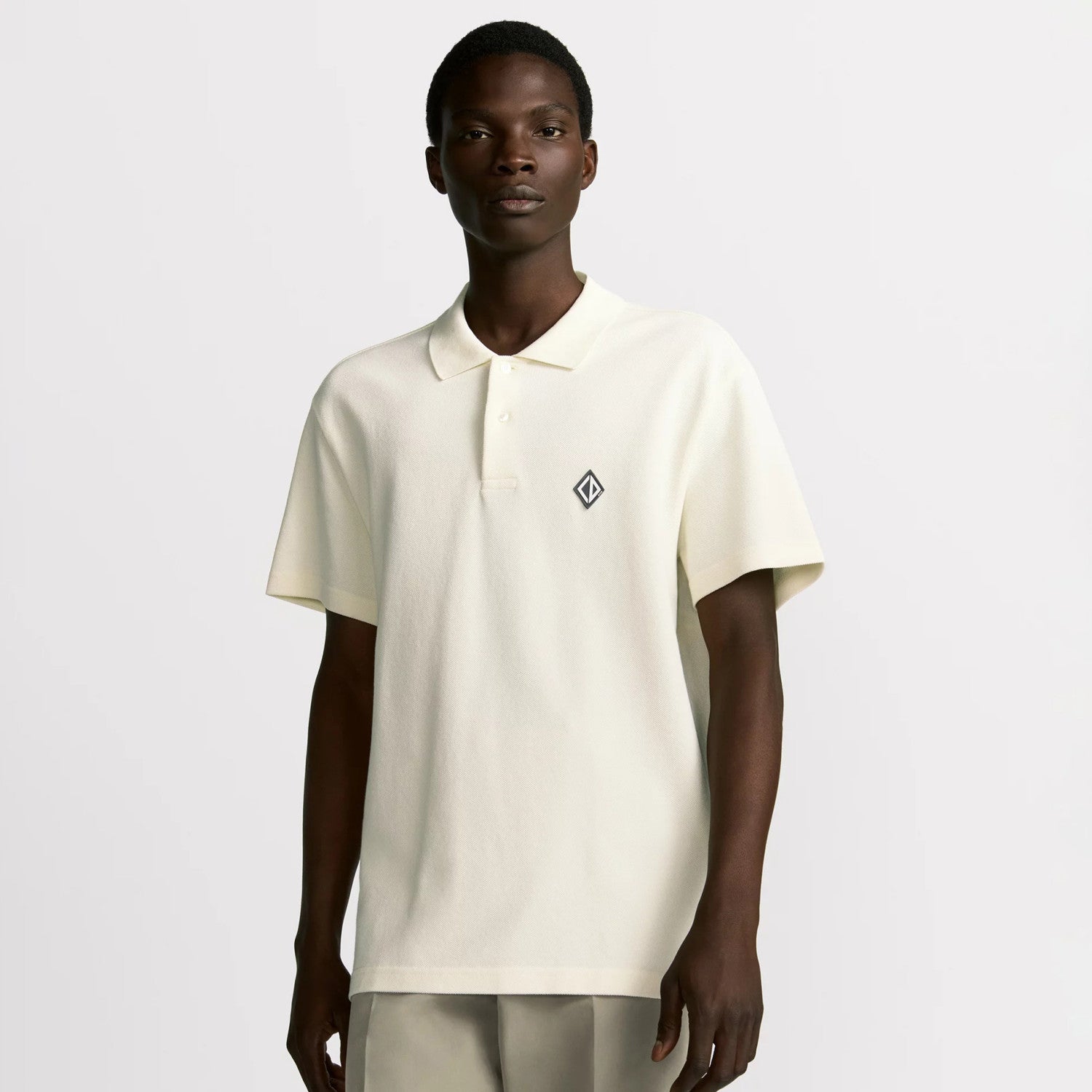 Dior Men's Summer Solid Color Logo Printed Cotton Polo Neck Short Sleeve T-Shirt #76569
