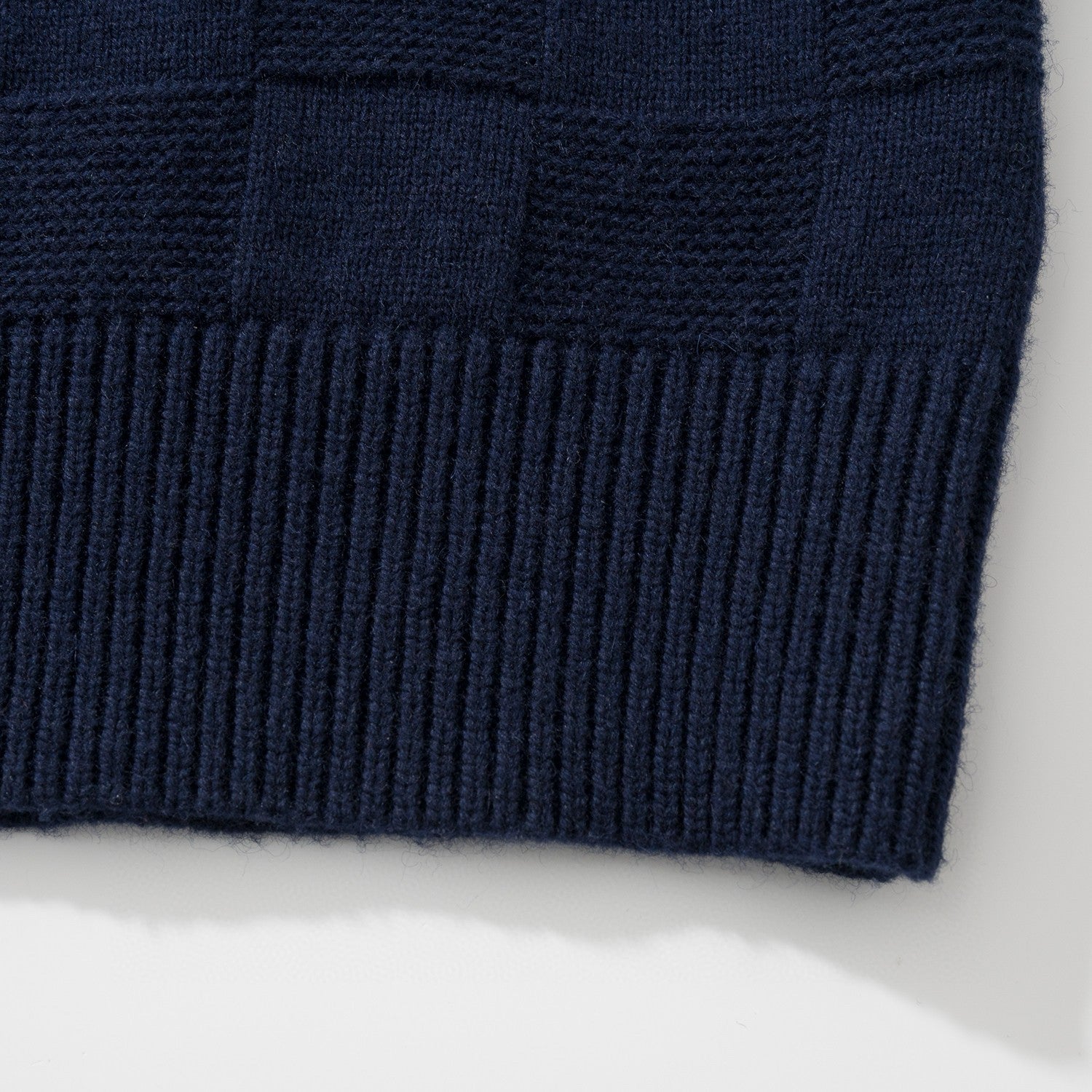 Louis Vuitton Men's Spring and Autumn Letter Embroidery Blue Crew Neck Casual Pullover Wool Sweater #98436