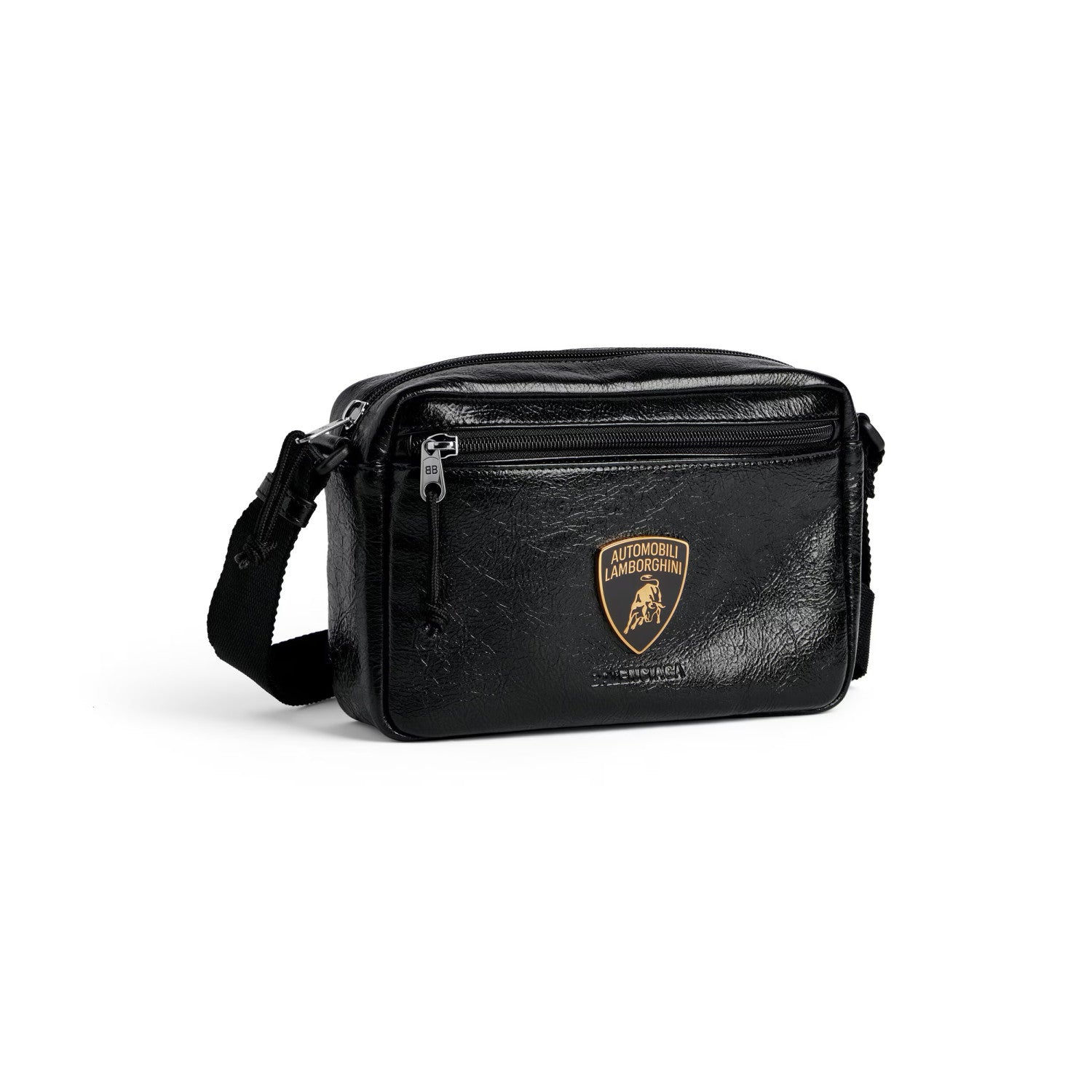 Balenciaga Men's And Women's Fashion Classic Solid-color Metal Badge Decorated Lambskin Shoulder Bag Crossbody Bag Bags 6461382AB0R1000 #79473
