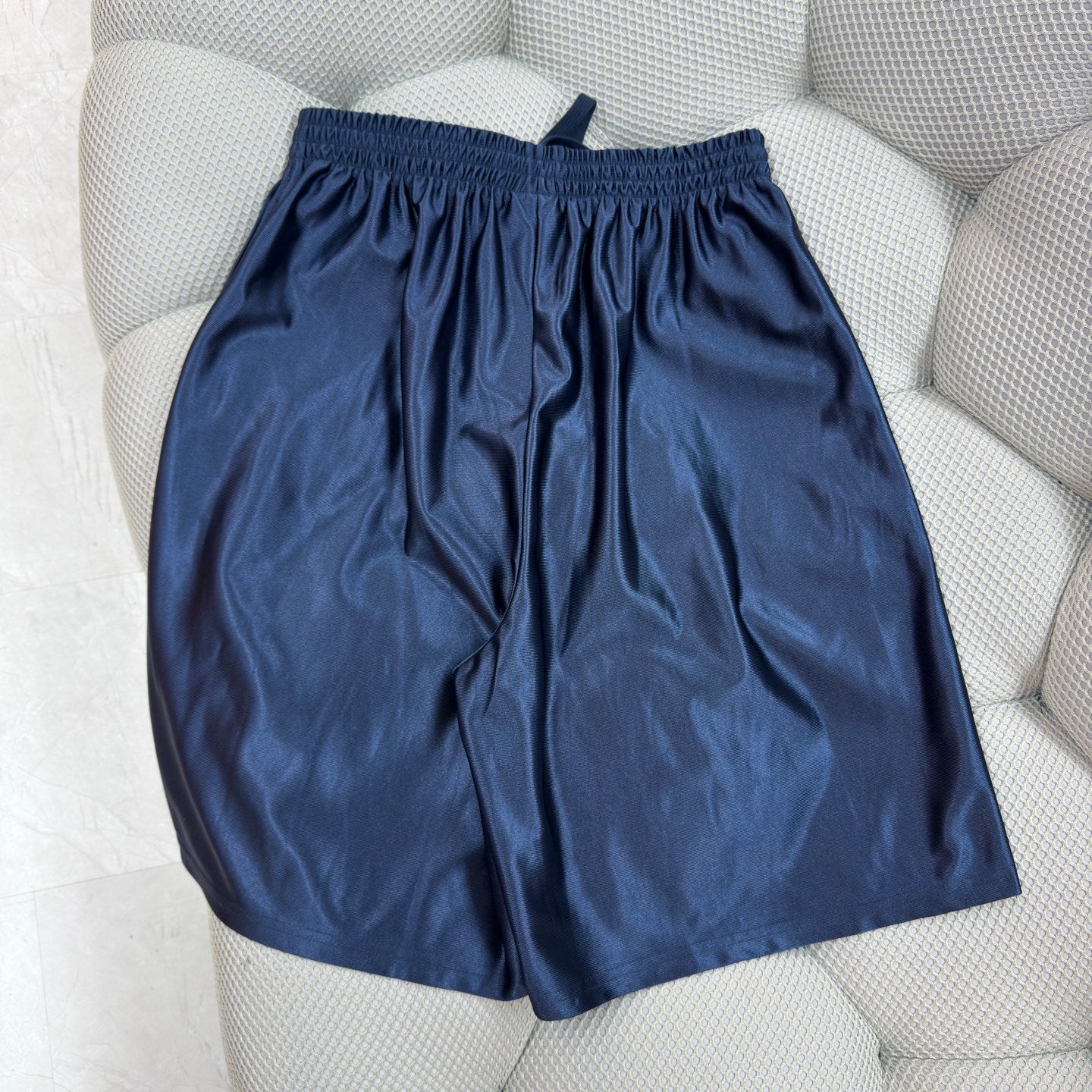Balenciaga Men's Letter Printed Elastic Waist High Street Summer Straight Casual Solid Color Shorts #77275