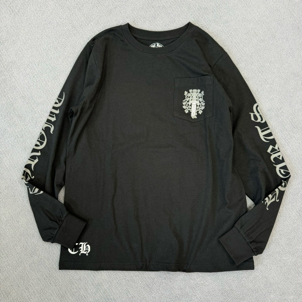 Chrome Hearts Men's Women's Summer Chao Printed Embroidered Letters Long-Sleeved T-Shirt Men And Women Loose Cotton Bottoming Shirt Tops #76433
