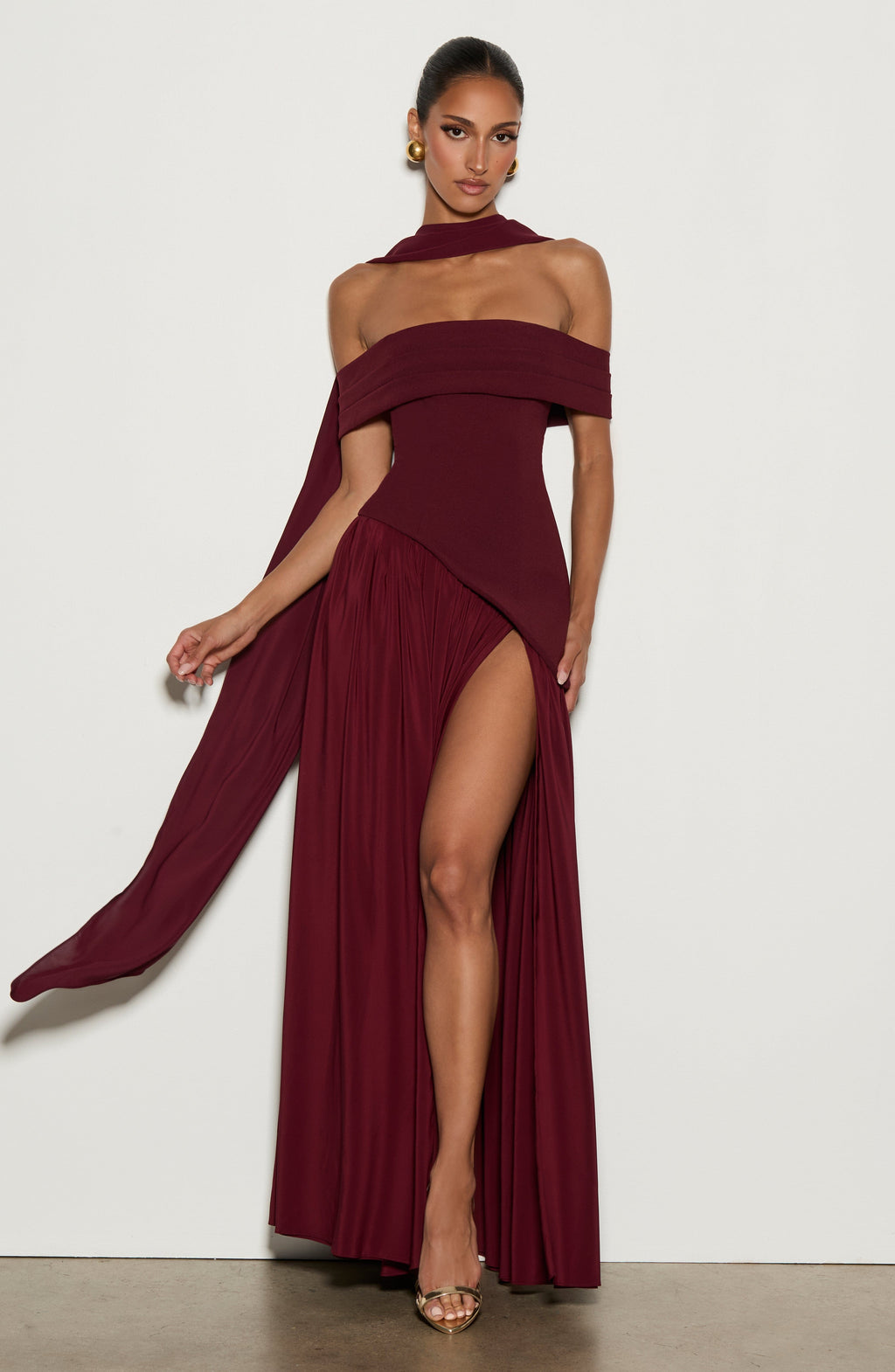 Delilah Maxi Dress - Cherry Lacquer