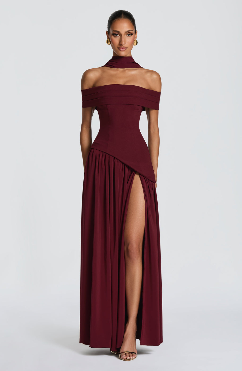 Delilah Maxi Dress - Cherry Lacquer