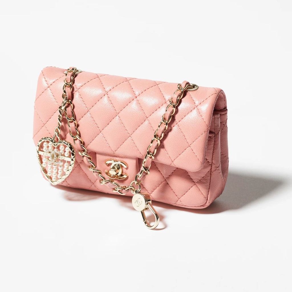 Chanel Women's Solid Color Chain Strap Flap Leather Mini Pendant Bag Bags AP4760-B21223-U0509 #77494