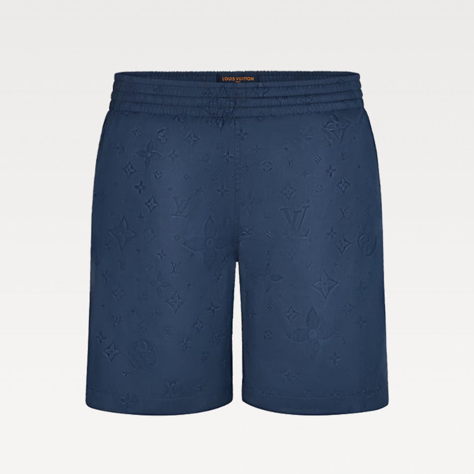 Louis Vuitton Men's Signature Beach Shorts Dark Print Solid Color Summer Loose Casual Shorts #81327