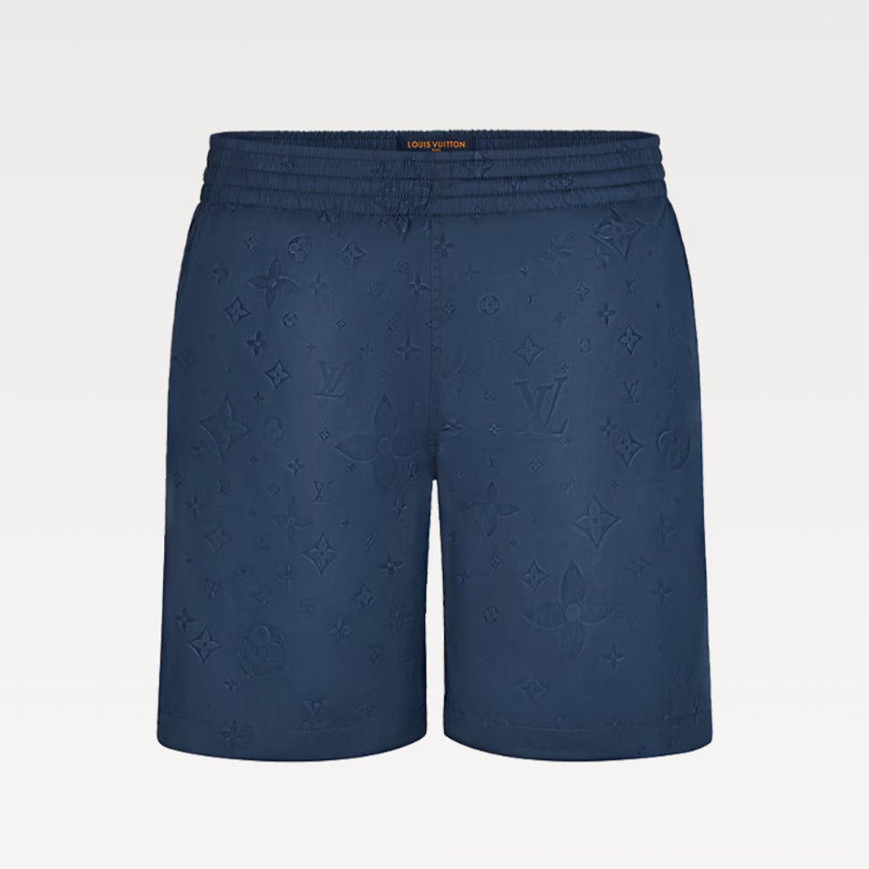 Louis Vuitton Men's Signature Beach Shorts Dark Print Solid Color Summer Loose Casual Shorts #81327