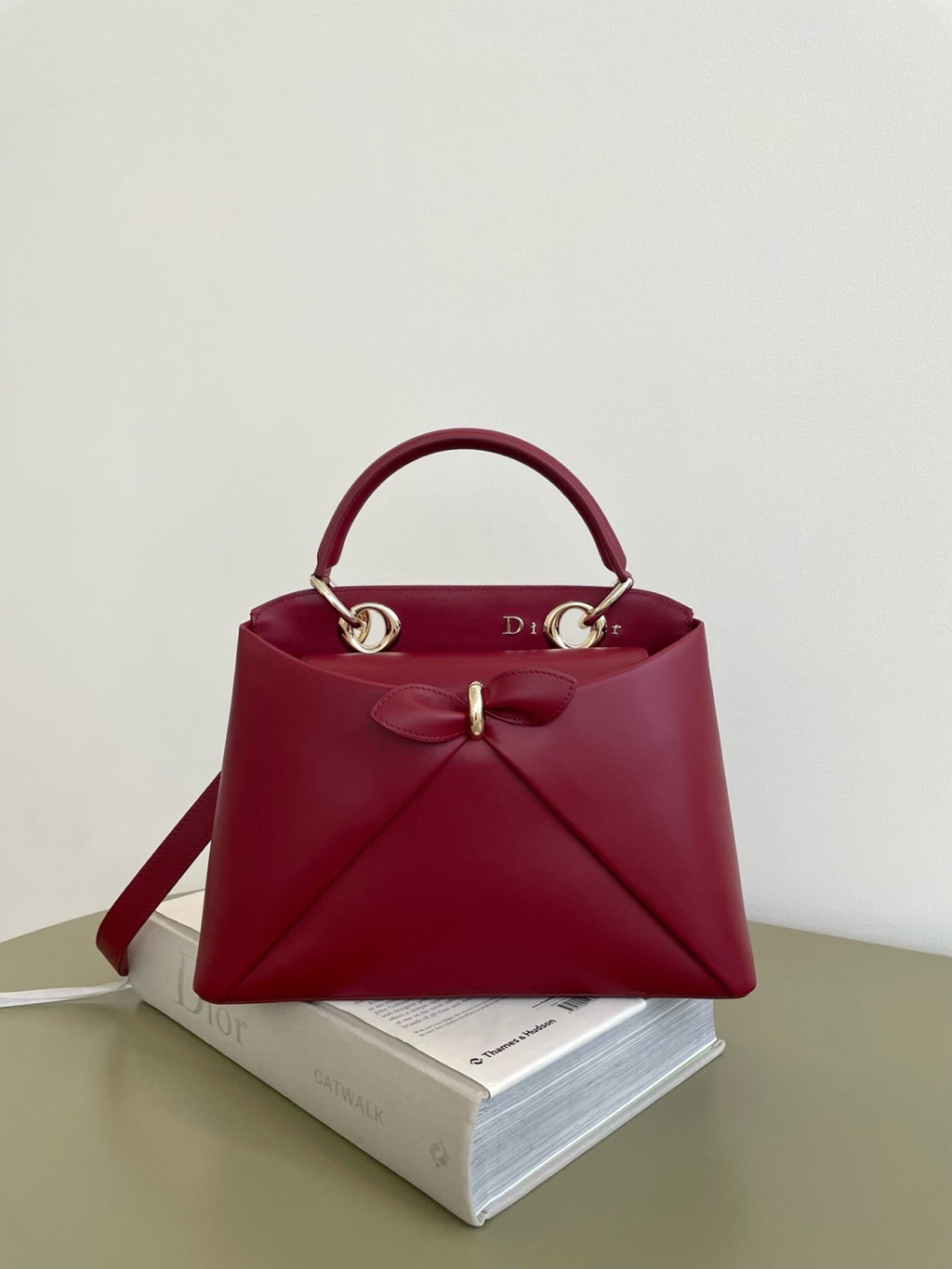 Dior 26s Cigale Bow Pink Shiny Supple Calfskin Small Handbag Crossbody Bag Stylish And Elegant Available In Multiple Colours Bags #84394A