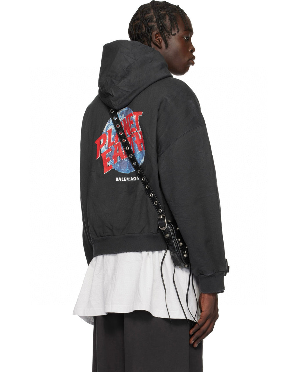 Balenciaga Men's Spring and Autumn Pattern Printed Hooded Regular Fit Zipper Long Sleeve Jacket Stretch Waistband Pants Set Suit #74232