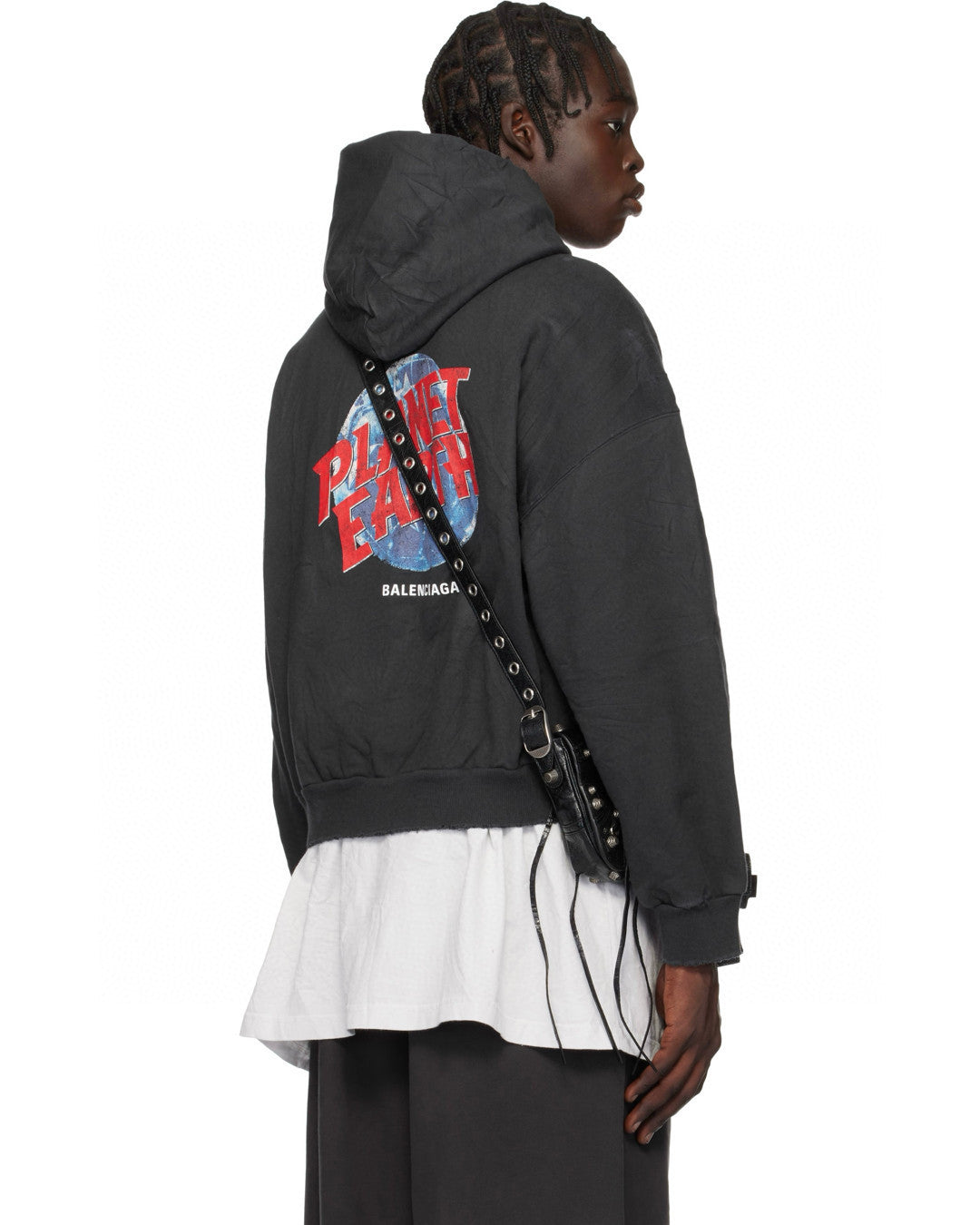 Balenciaga Men's Spring and Autumn Pattern Printed Hooded Regular Fit Zipper Long Sleeve Jacket Stretch Waistband Pants Set Suit #74232