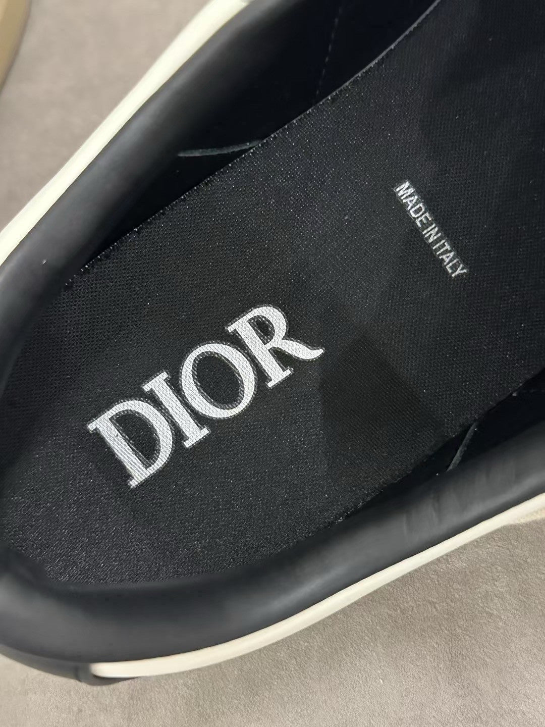 DIOR B01 Matchpoint Sneaker Black and White Smooth Calfskin with Gray Suede Calfskin #386986