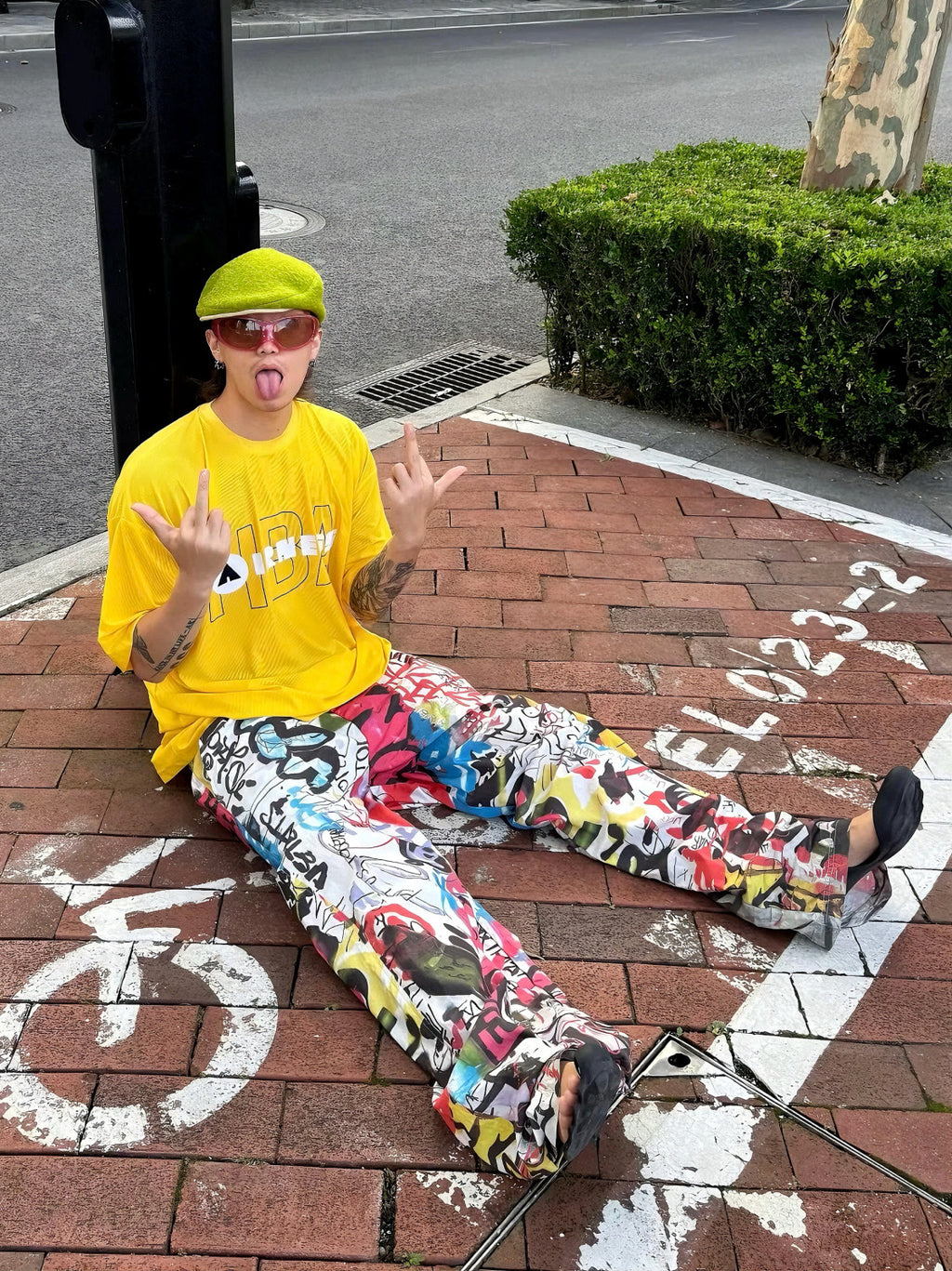 Vetements Men's Spring And Summer Digital Print Graffiti Wide-leg Pants Beenslackin The Same Opium Yvl Style High Street Trend Casual Pants Ngvp #2445