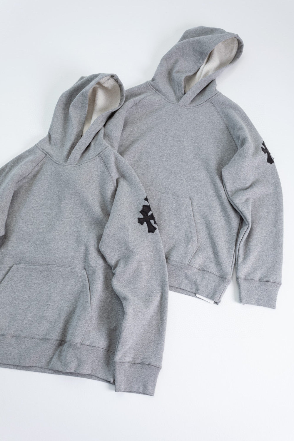 Chrome Hearts Hooded Sweatshirt Pullover Sweatpants Set Suit Grey #96679