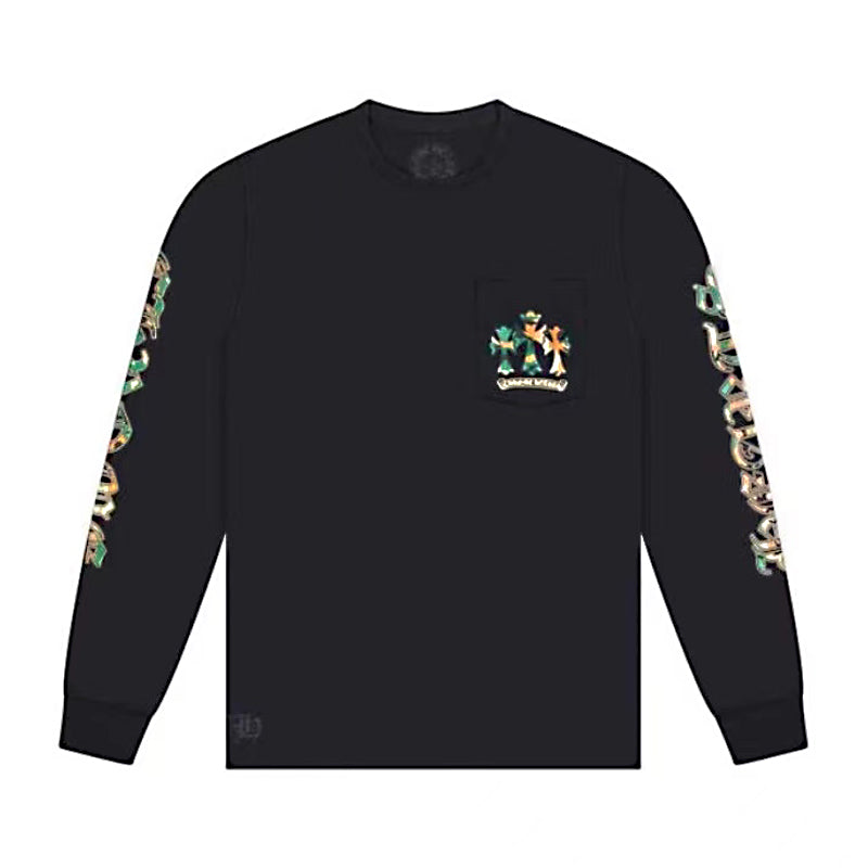 Chrome Hearts Men's and Women's Spring and Autumn Camouflage Print Logo Print Casual Round Neck Cotton Pullover Sweatshirt #72693