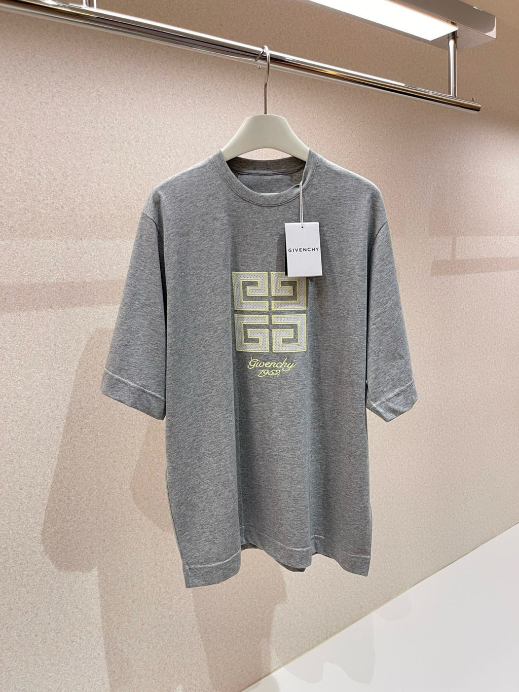 Givenchy Men's Summer Embroidered Logo Solid Colour Letter Round Neck Cotton Short Sleeve T-Shirt #99345