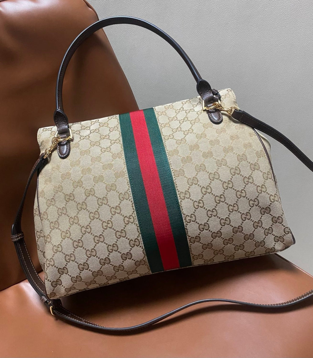 GUCCI Paparazzo Large Top Handle Bag Leather #383704