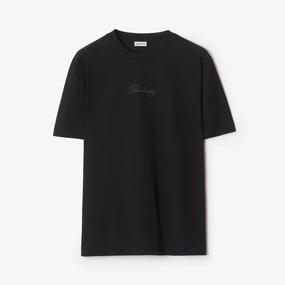 Burberry 26ss Men's and Women's Artistic Font Logo Embroidered T-shirt #333415