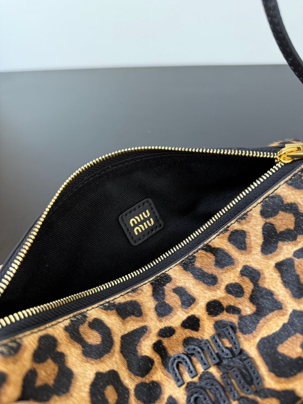 MiuMiu Honey Printed Leather Pouch #334715