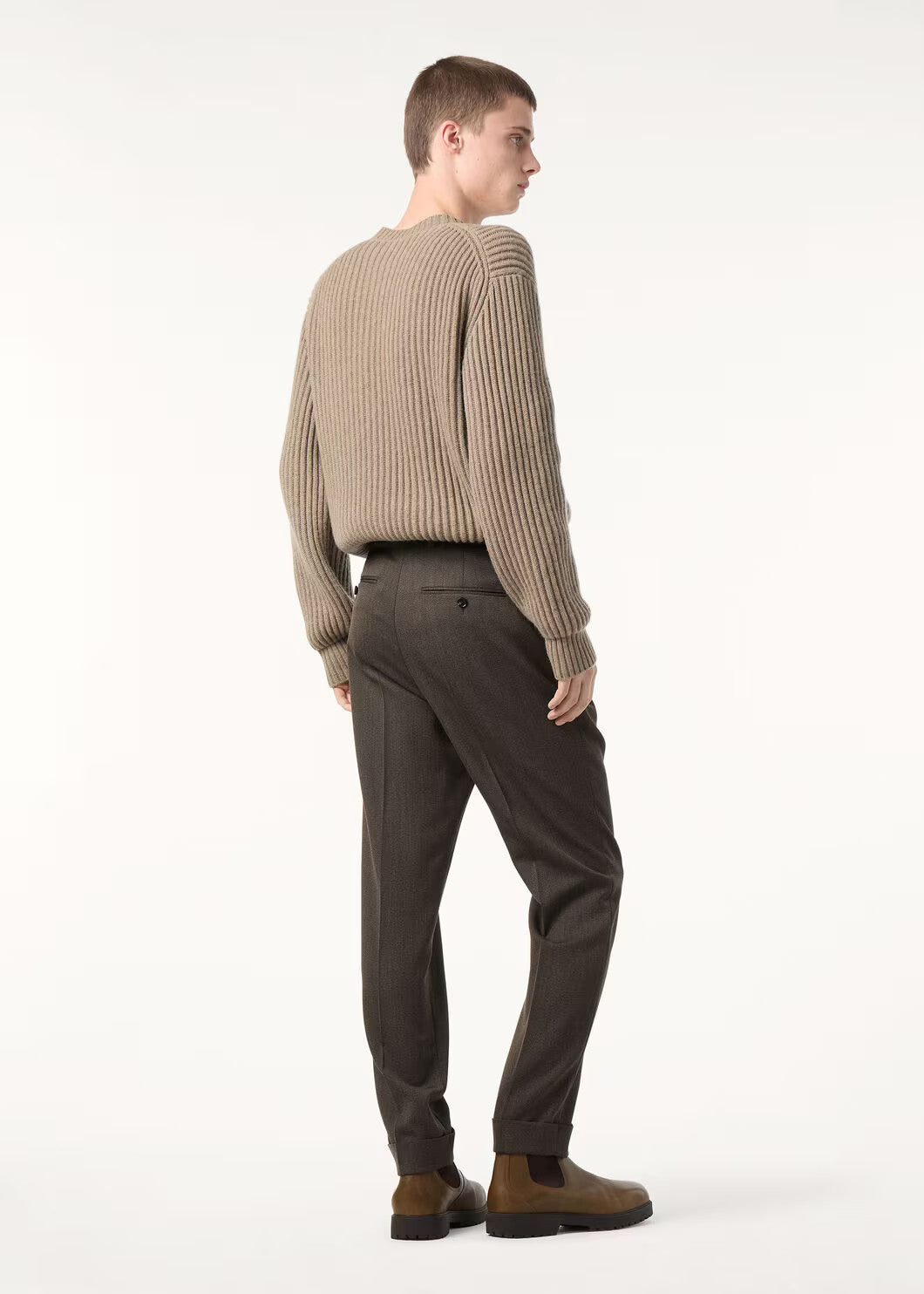Loro Piana Men's Stafford Mid-Rise Straight-Leg Wool Solid-Color All-Season Casual Pants Ngvp #2563