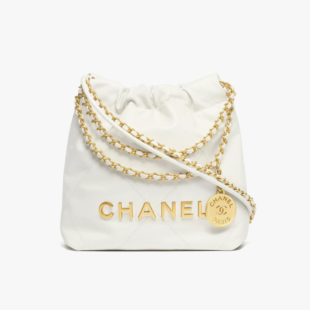 Chanel 22 Bag Mini Bags 18 X 20 X 6.5 CM Collection Link Suede Rivet Style Antique Silver Buckle Italian Bonaudo Suede Calfskin Apricot Silver Buckle Women's Luxury Chain-strap Tote Bag Bags Metallic-colored Leather Tends To Fade Easily  #193540